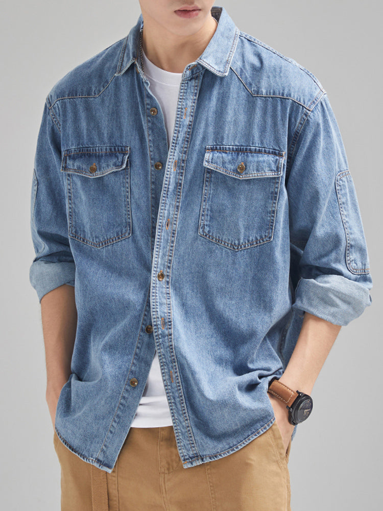 Verona Long Sleeve Cotton Denim Shirt