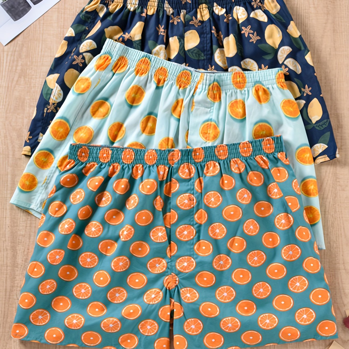 Set of 3 Men's Boxers made of 100% Cotton