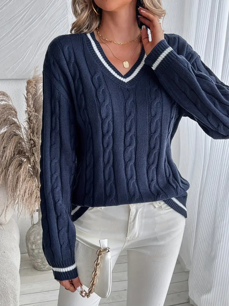 Isola Soft Knit V-Neck Sweater