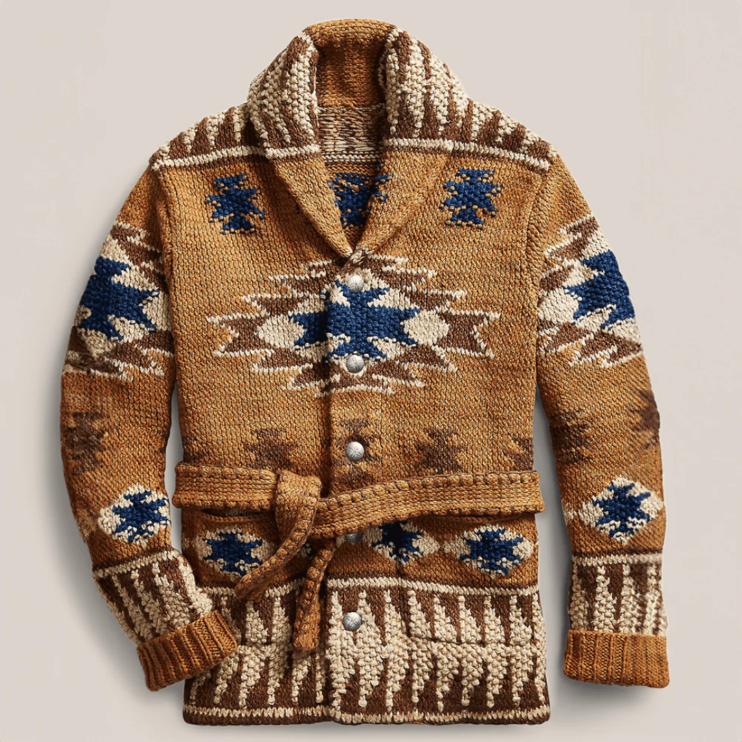 Men’s Torino Jacquard Wool Cardigan
