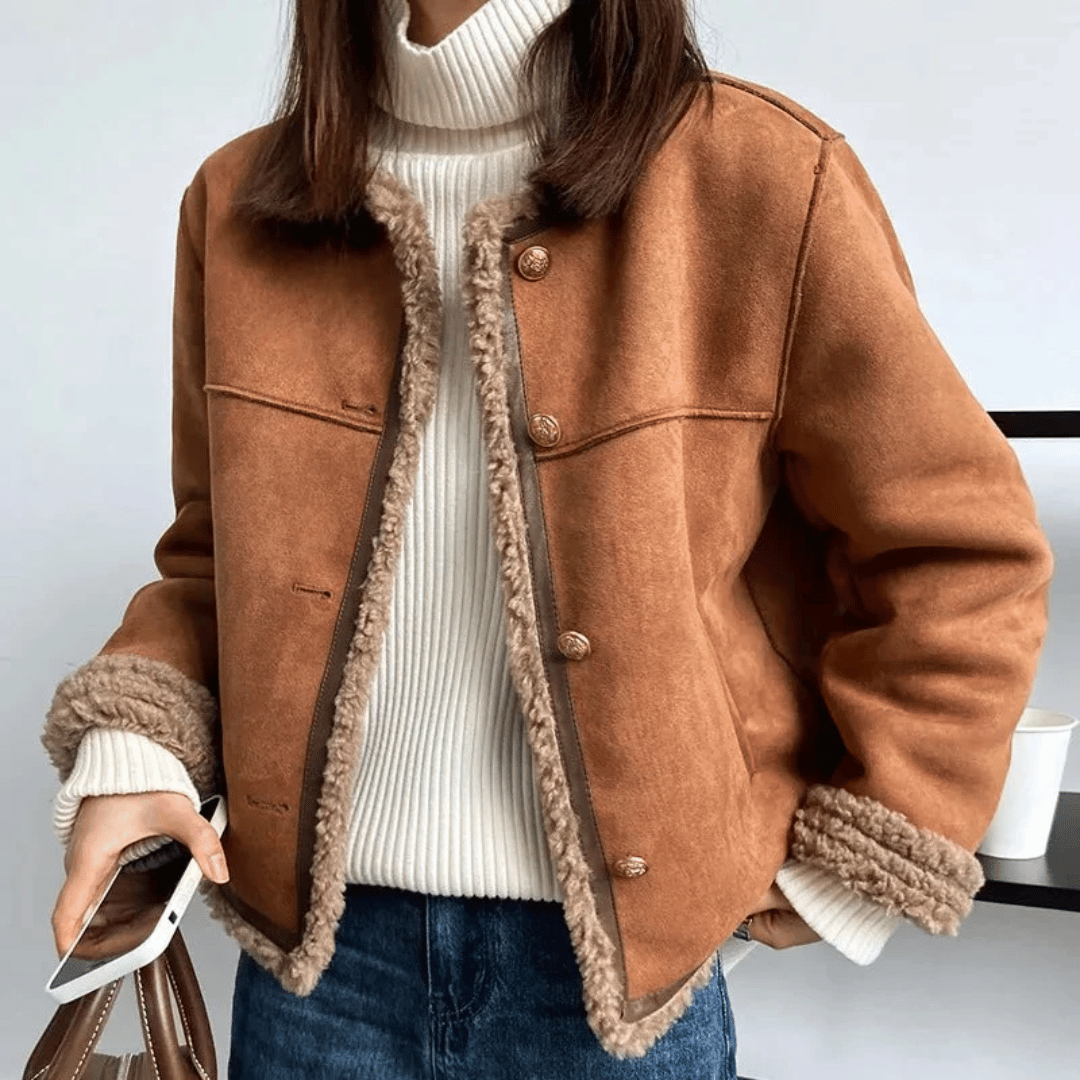 Thalia Suede Shearling Jacket