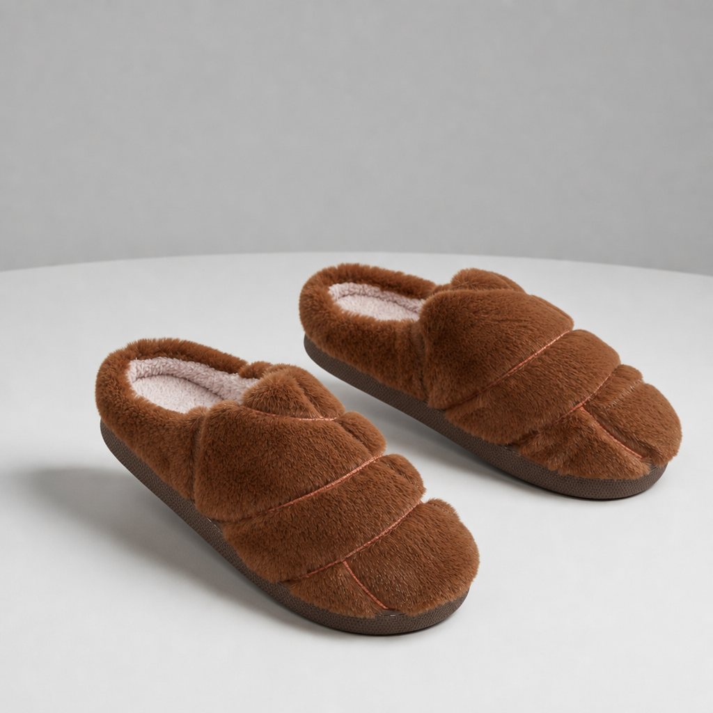 Cloudy Slippers in Brown