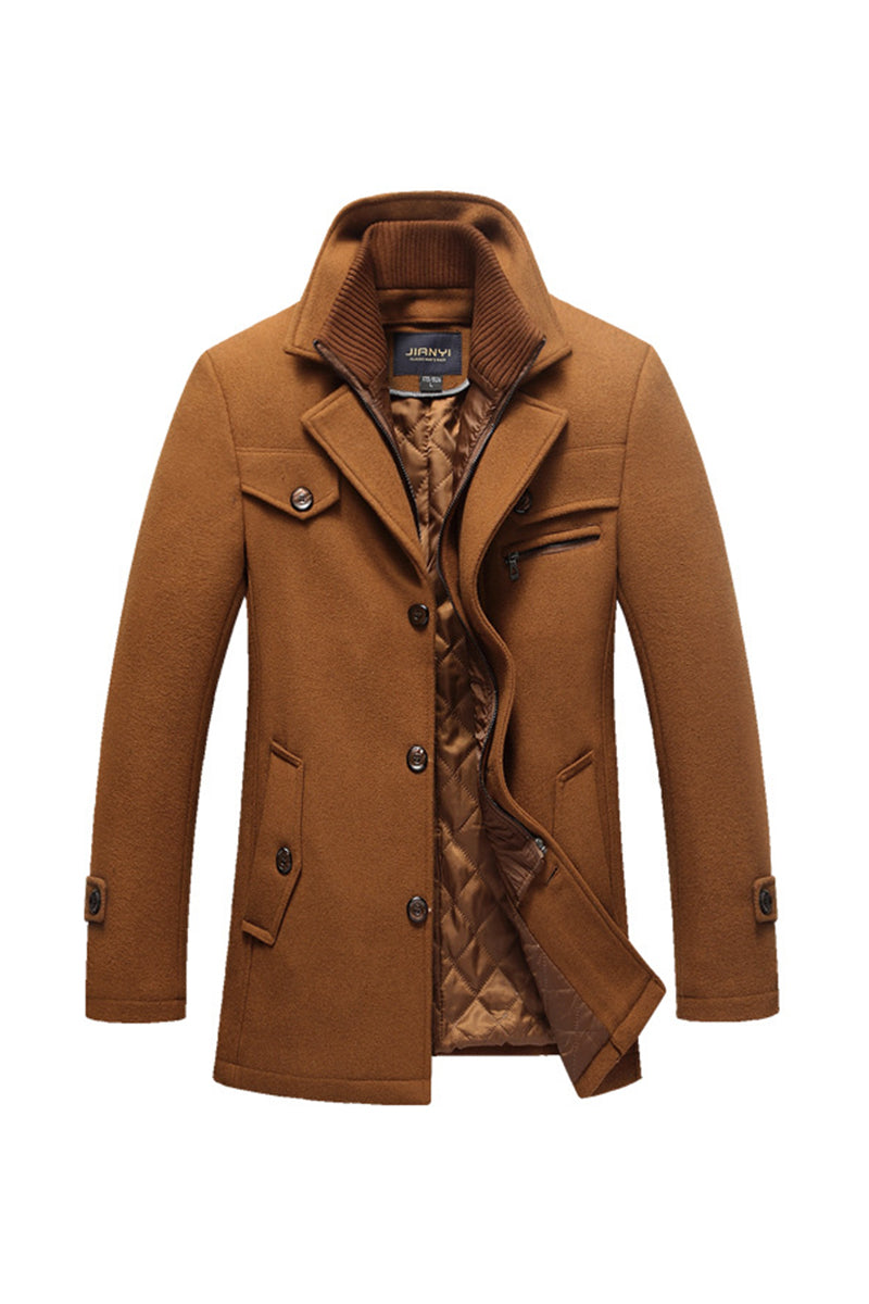 Valmont Wool Blend Long Sleeve Coat