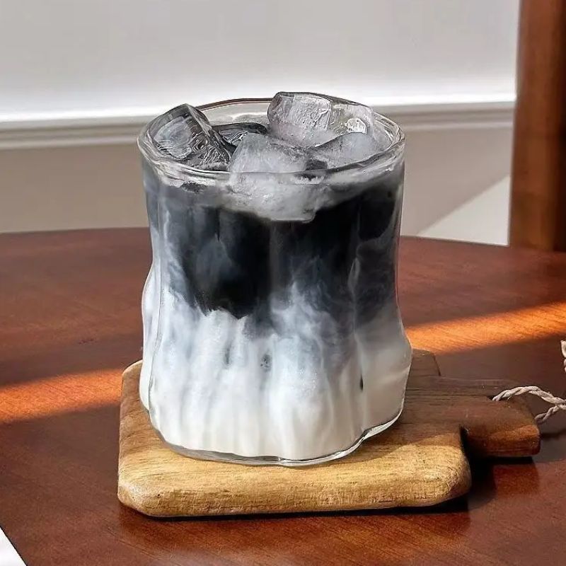 Textured Vintage Glass Mug