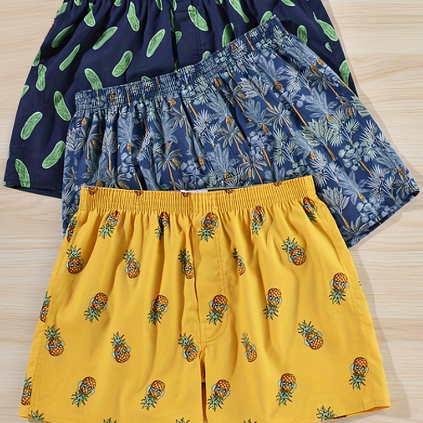 Set of 3 Men's Boxers made of 100% Cotton