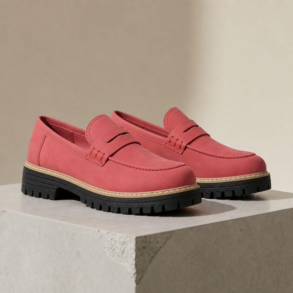 Orlando Orthopedic Loafers in Dark Pink
