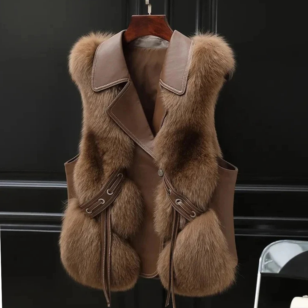 Sabine Faux Fur-Trimmed Vest