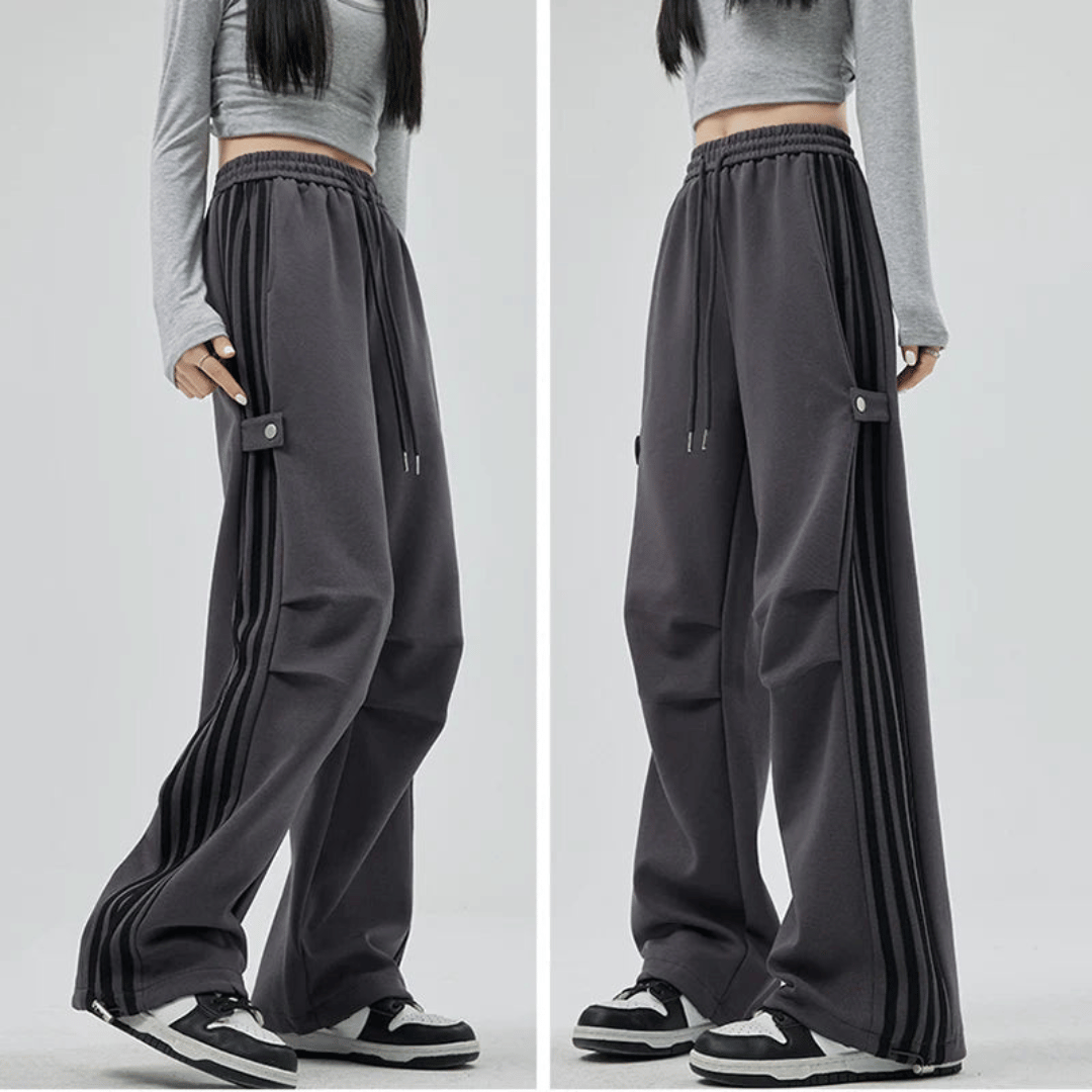 Oversized Pocket Wide-Leg Pants
