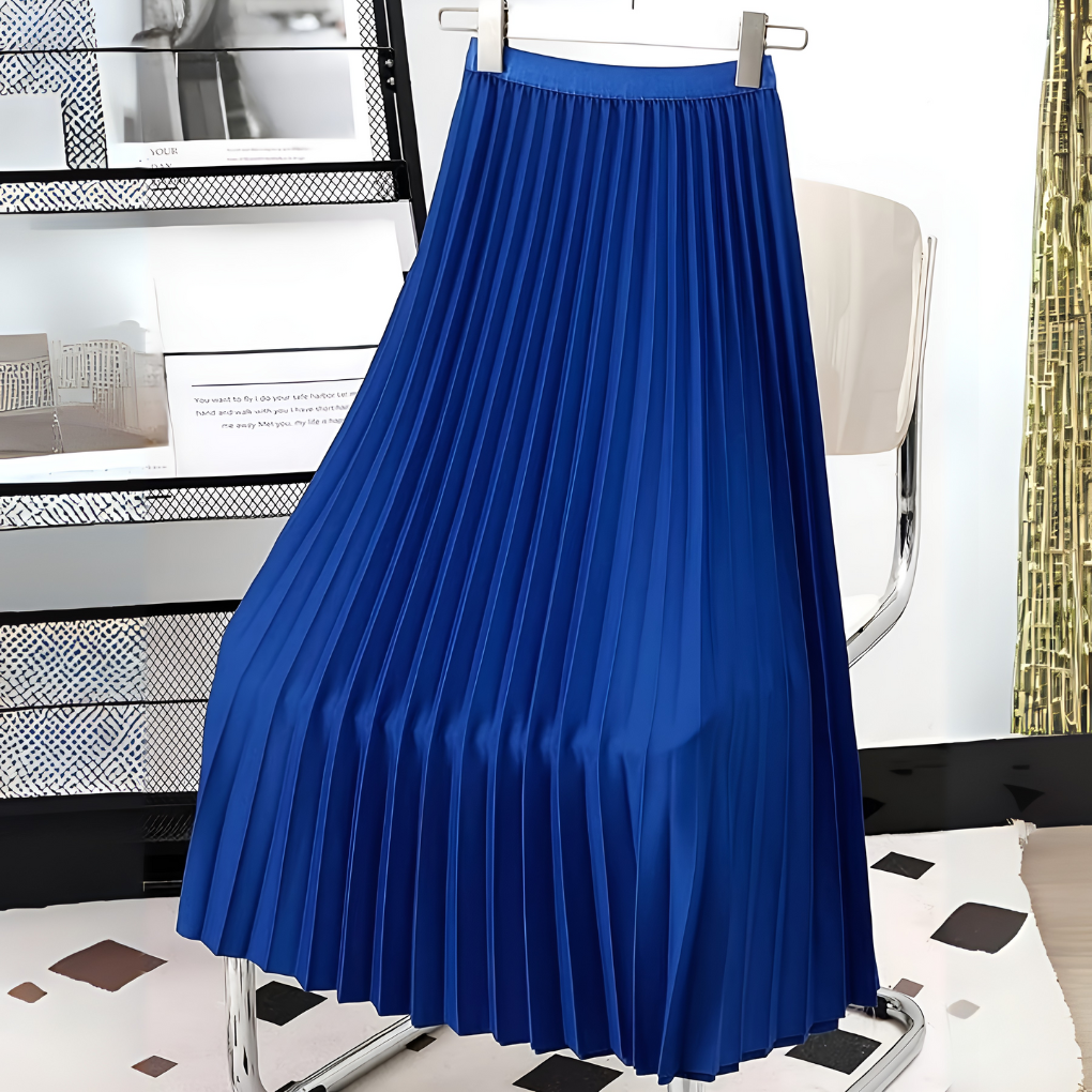 Livia Satin Pleated Skirt