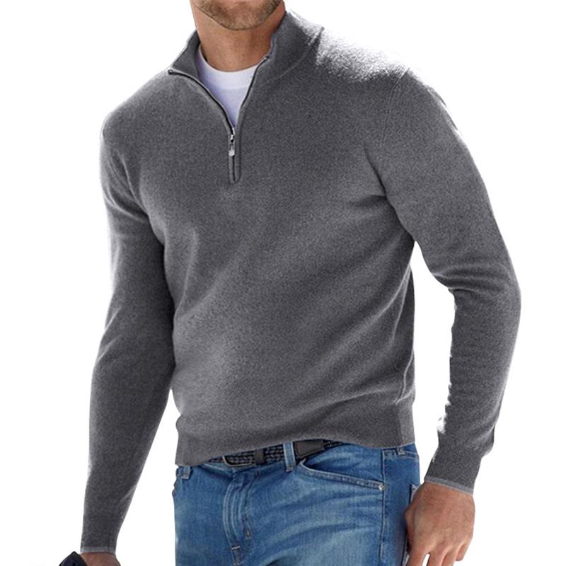 Ethan Wool Zip-Up Sweater