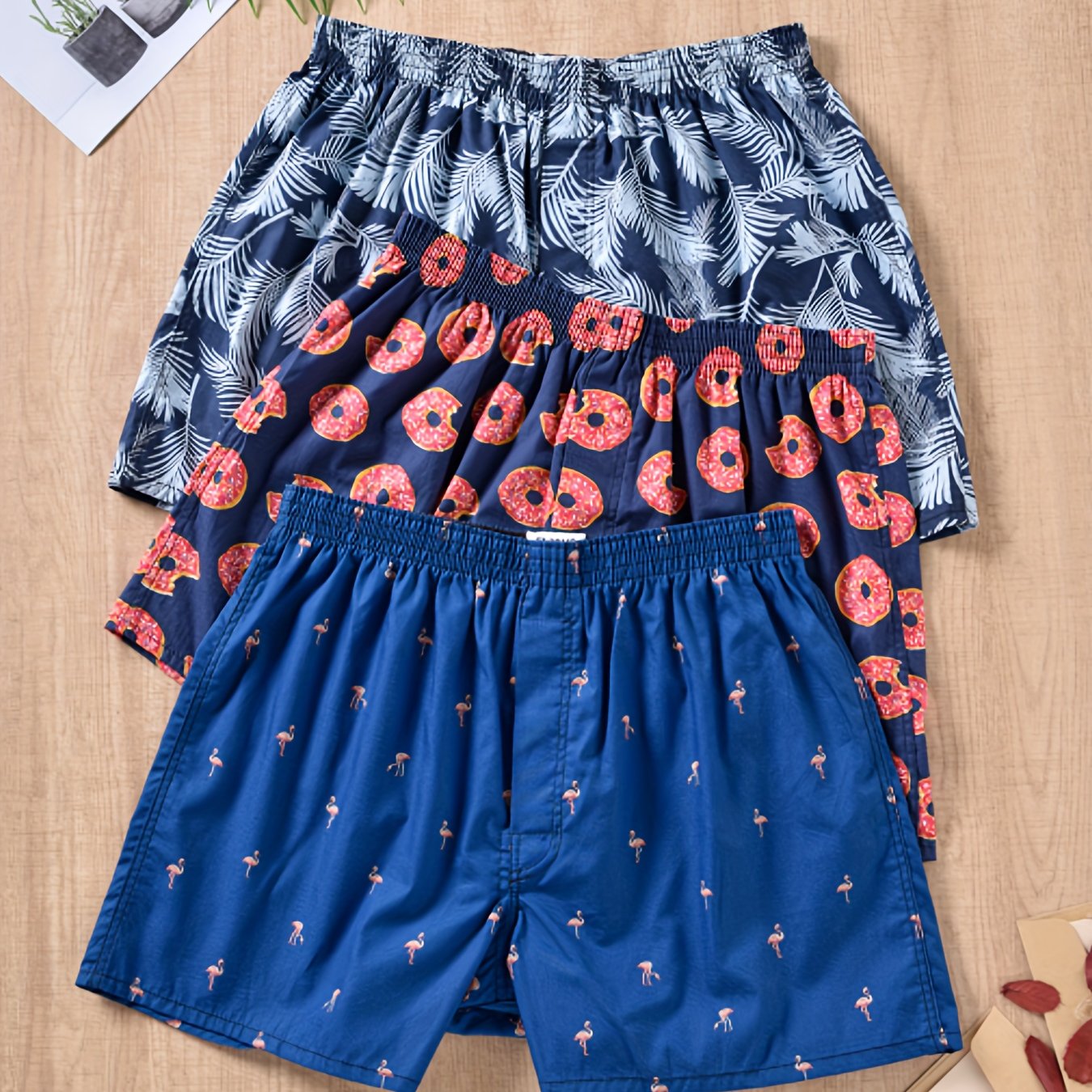 Set of 3 Men's Boxers made of 100% Cotton