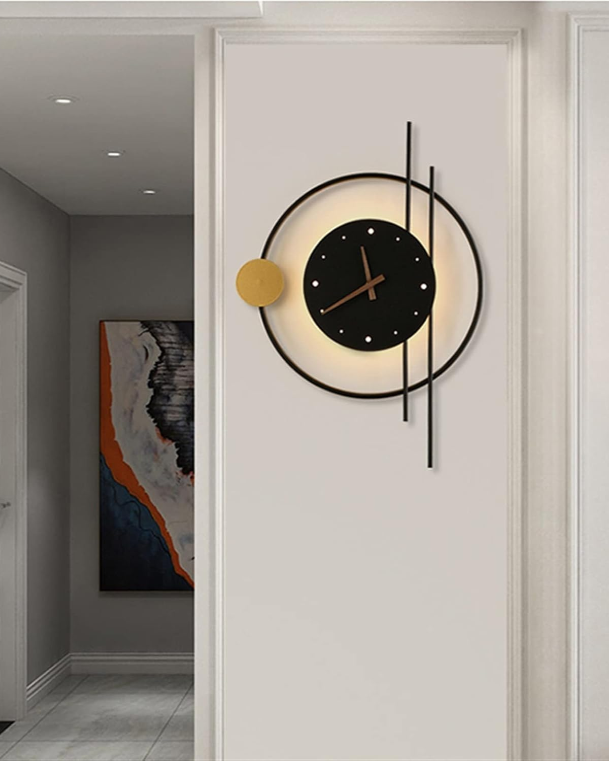 Modern LED Wall Clock – Decorative Light-Up Timepiece