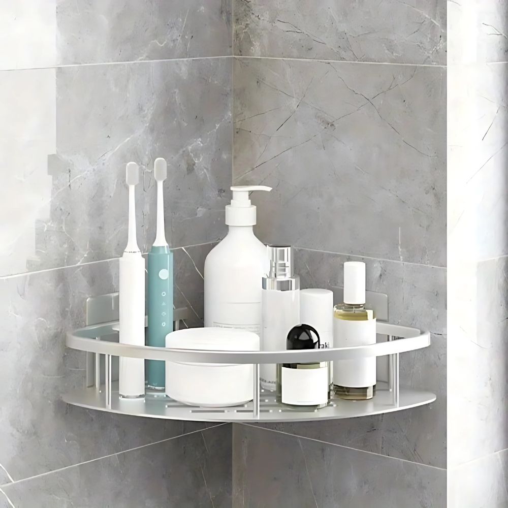 Rustproof Wall-Mounted Bathroom Organizer – 1 & 2 Tier