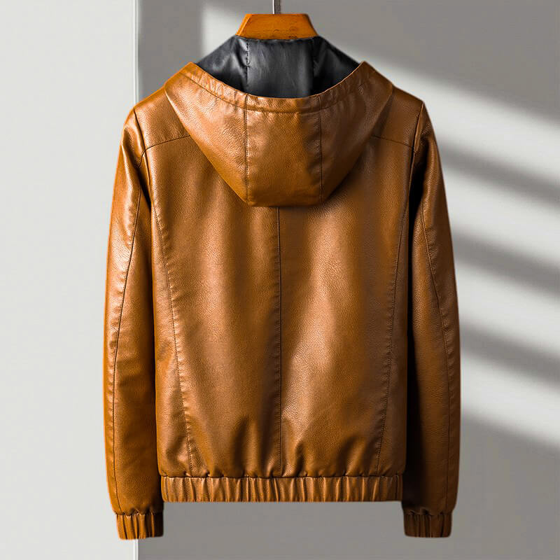 Turin Hooded Leather Jacket