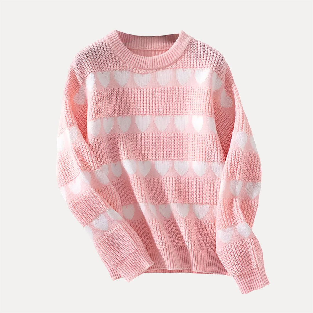 Mira Heart Knit Sweater