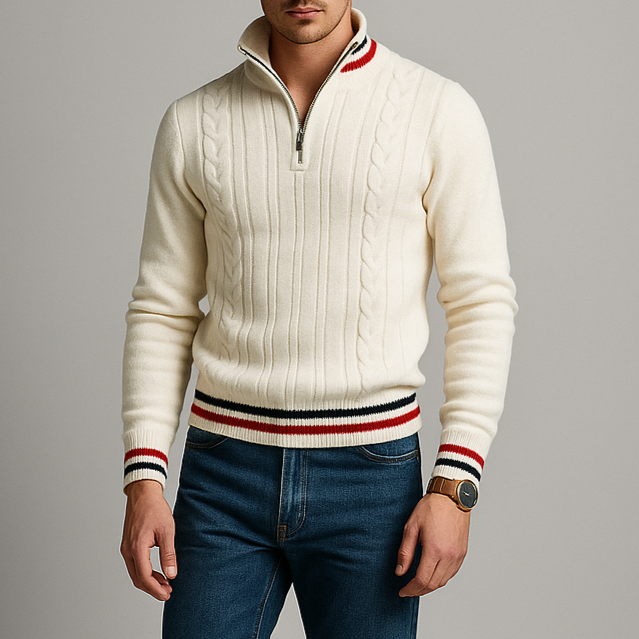 Brighton Half-Zip Knitted Jumper