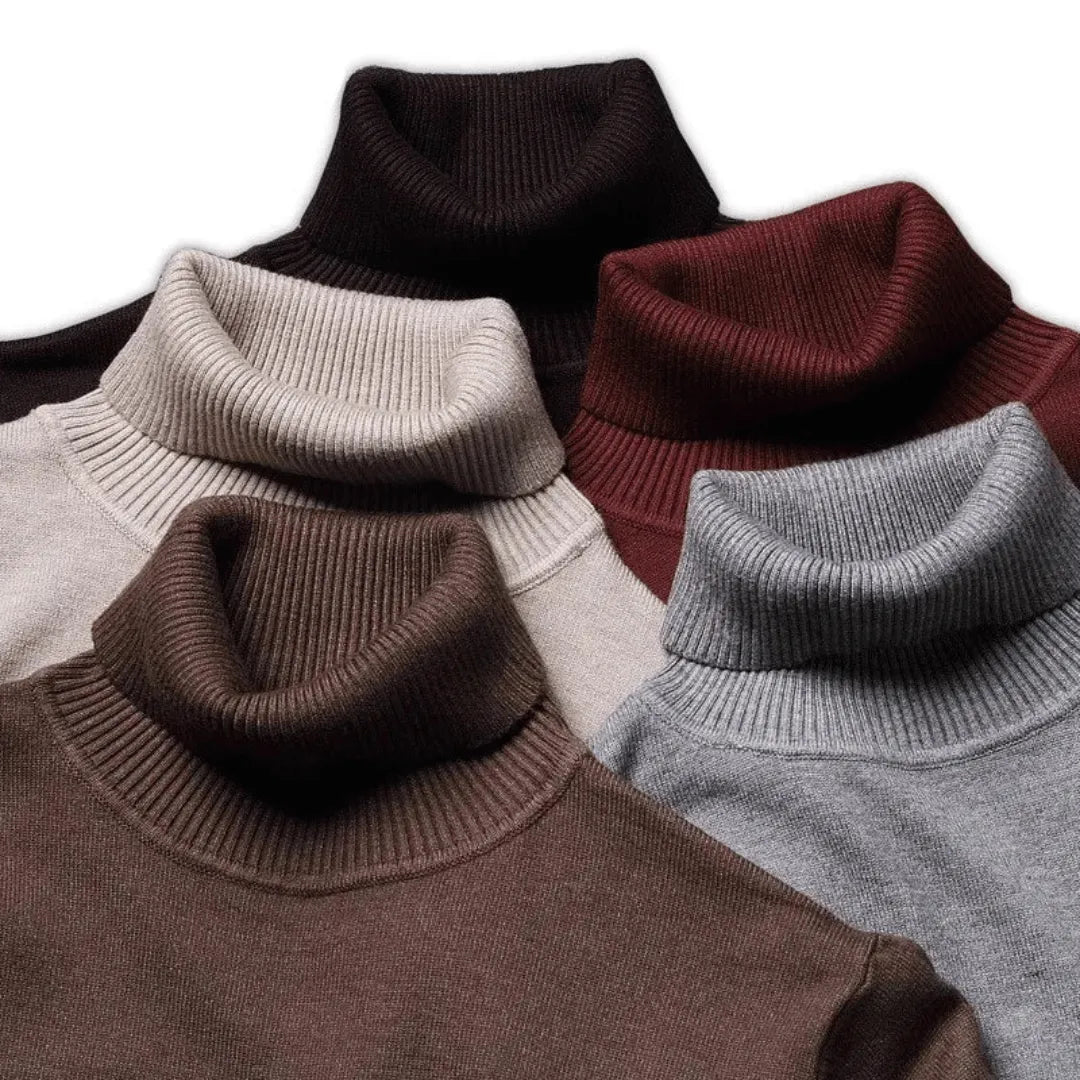 Brivano Wool Turtleneck Sweater
