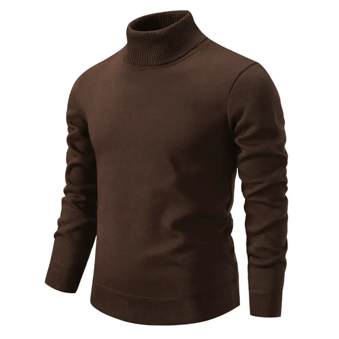 Brivano Wool Turtleneck Sweater