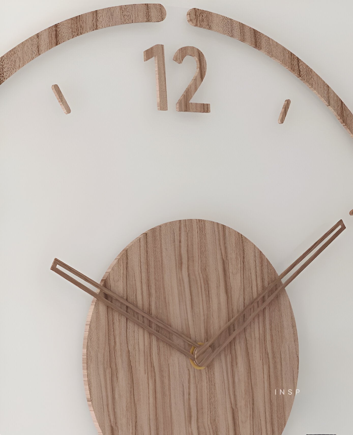 Transparent Acrylic Wall Clock – Silent Non-Ticking Wooden Design