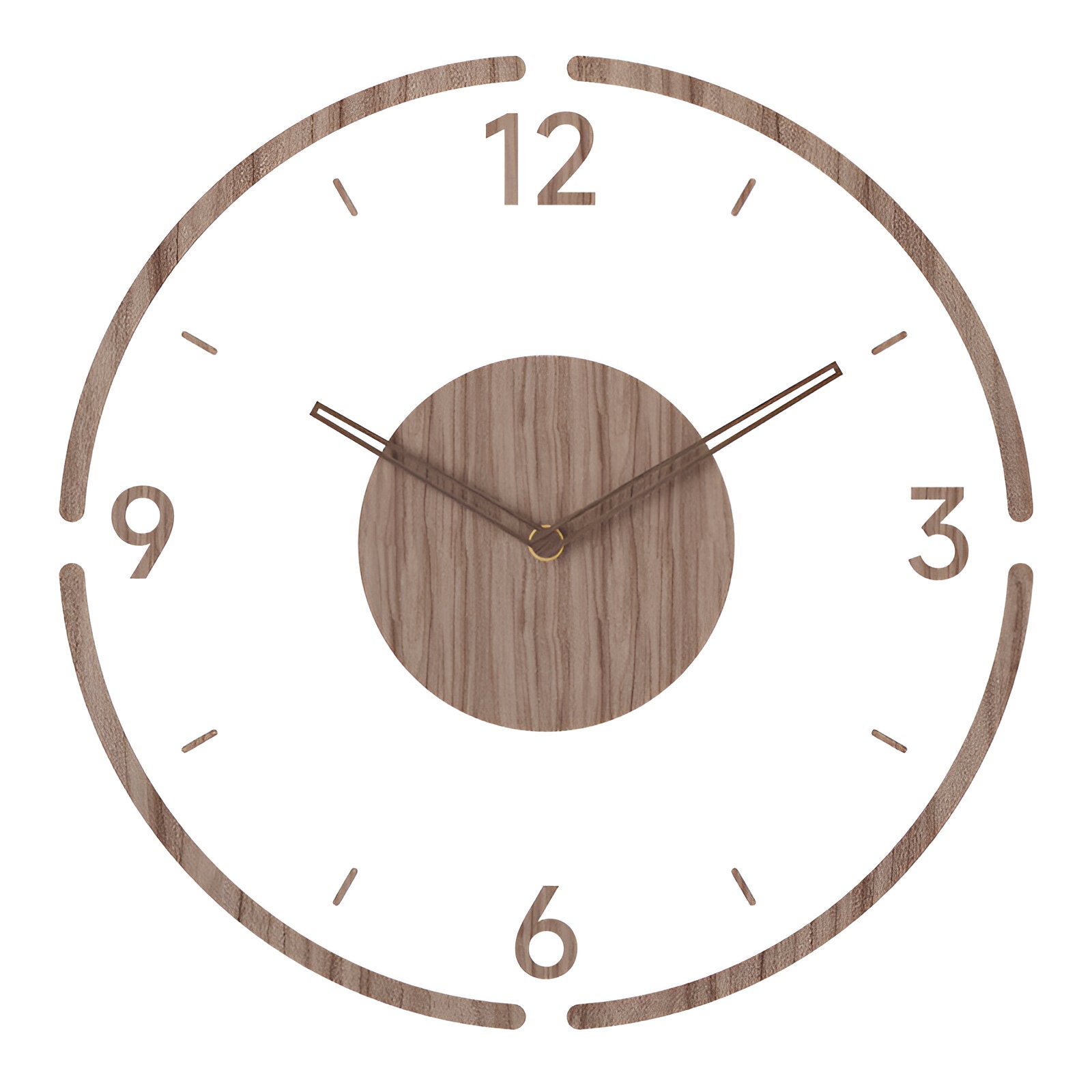 Transparent Acrylic Wall Clock – Silent Non-Ticking Wooden Design