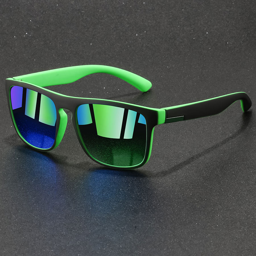 Men's Polarized Sports Sunglasses UV400 - Retro Square Frame