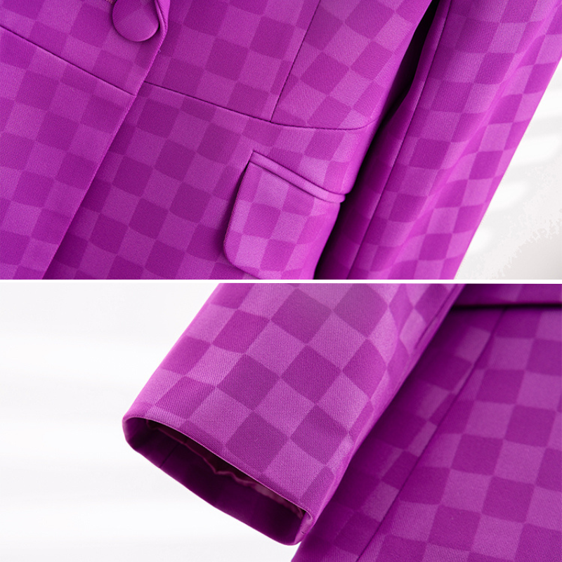 Eva Elegant Plaid Blazer - Edward Fraiser