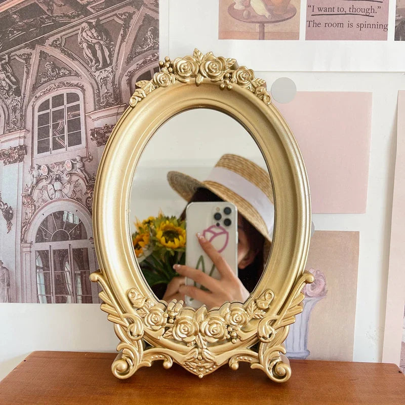 Château Élise Gold Vanity Mirror