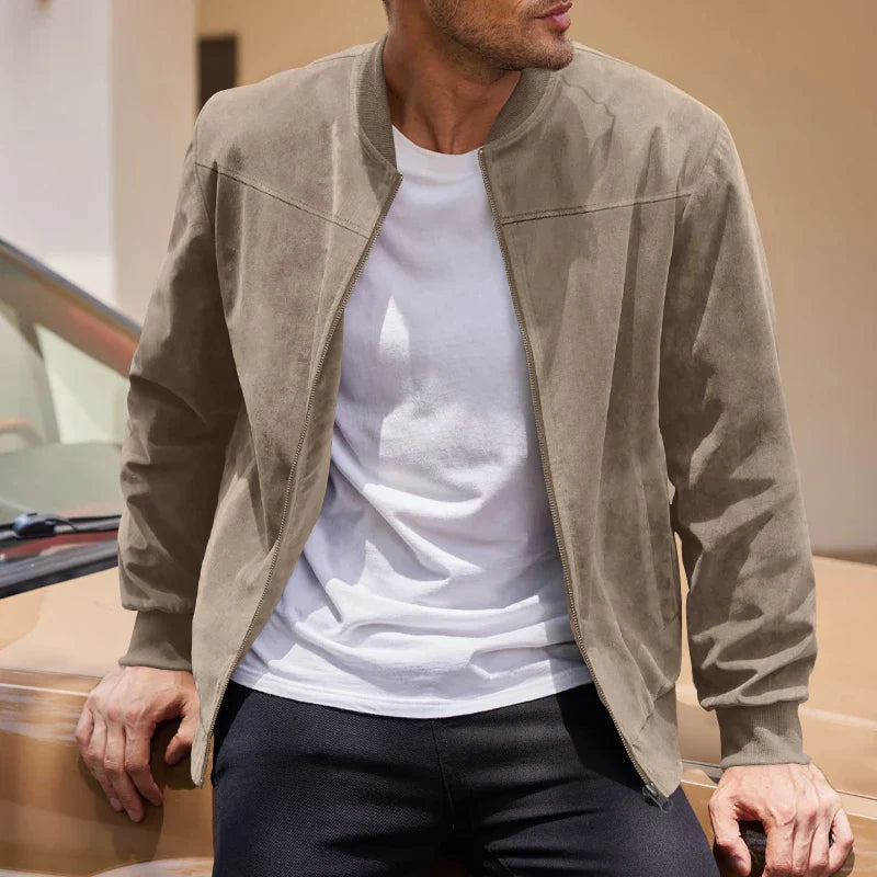 Harrison Suede Bomber Jacket