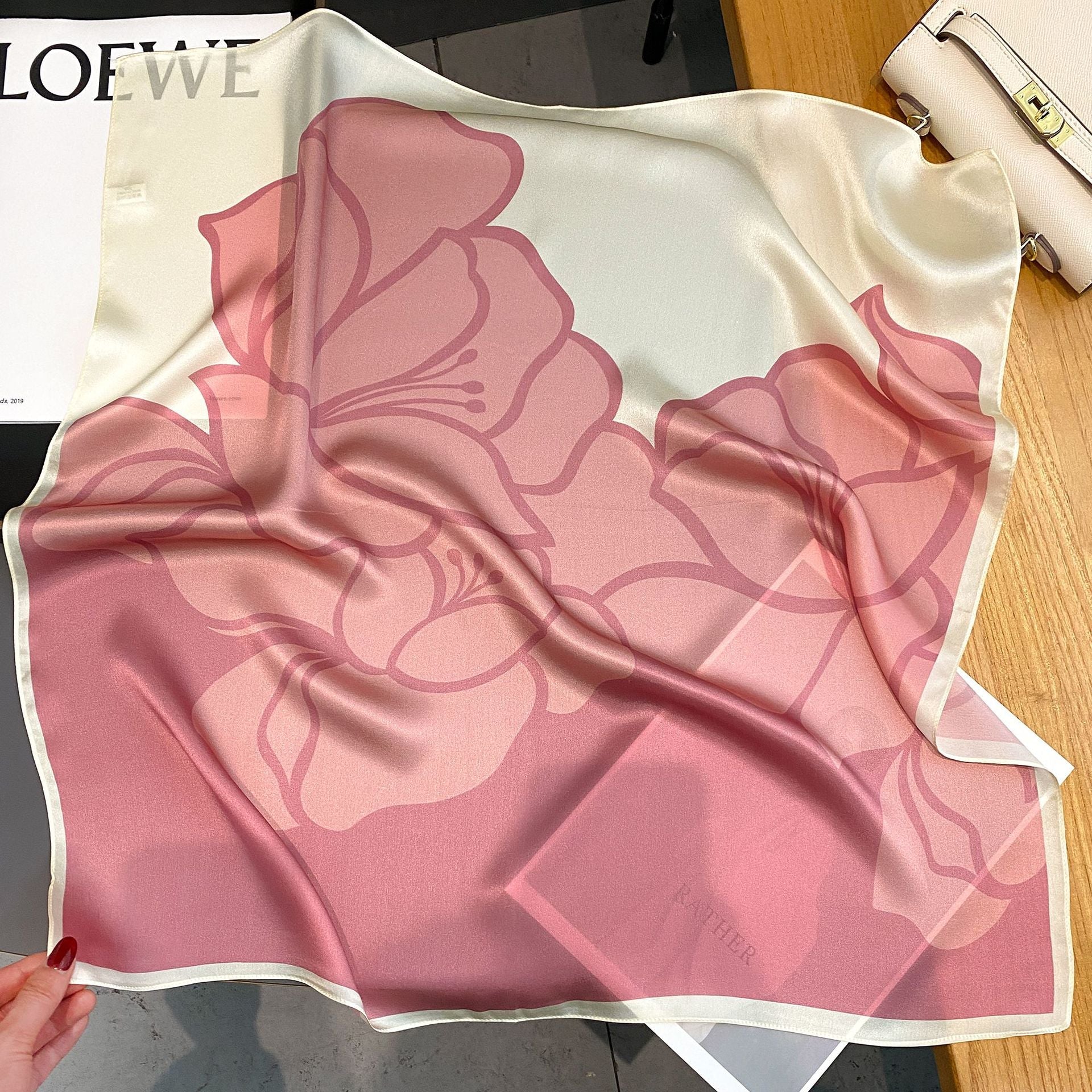 Vivienne Silk Square Scarf – Bold Color Block
