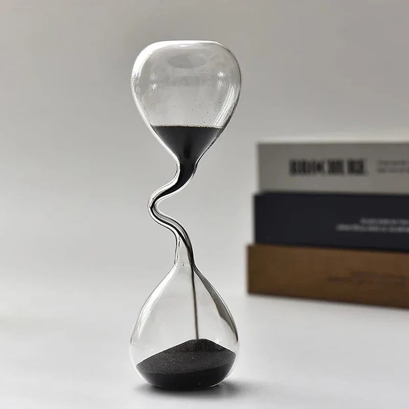 Modern Twisted Glass Hourglass Timer