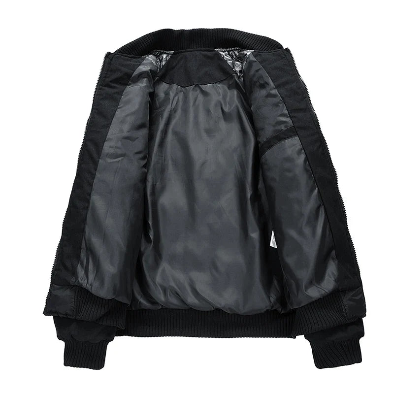 Quilted Cargo Puffer Bomber Jacket