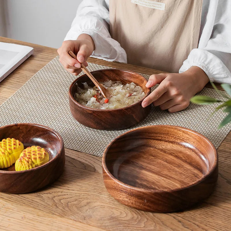 Artisan Walnut Serving Bowls
