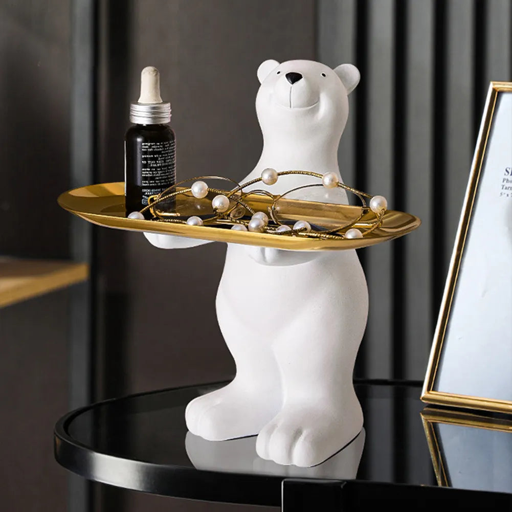 Polar Bear Resin Tray Figurine