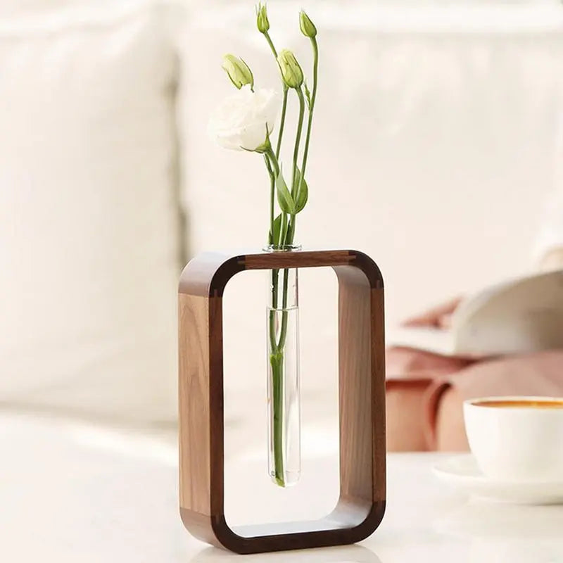 RootView Wooden Propagation Frame – Minimalist Glass Plant Holder