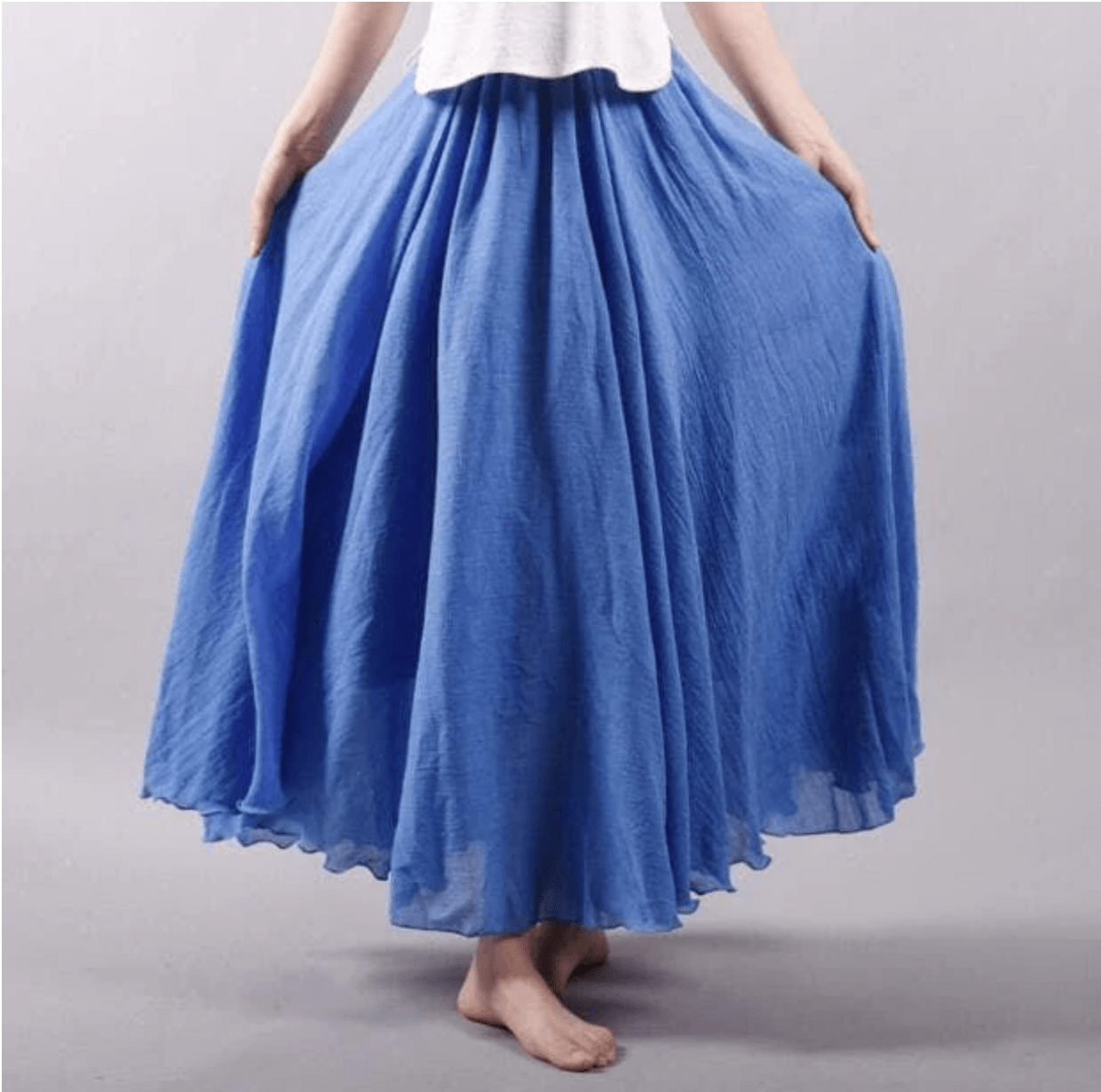 Rustic Linen Maxi Skirt