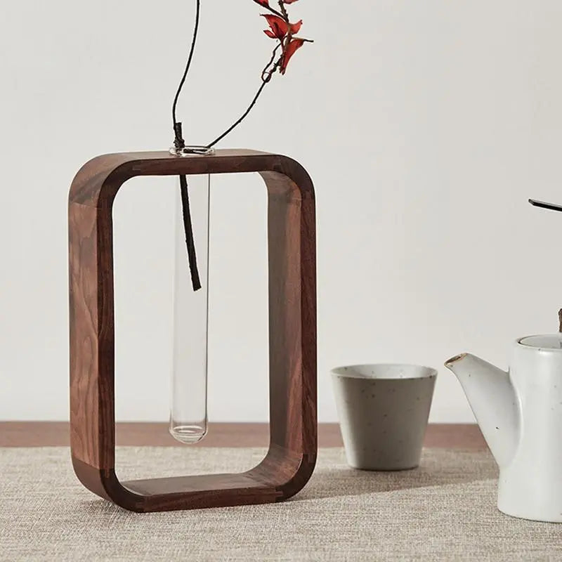 RootView Wooden Propagation Frame – Minimalist Glass Plant Holder