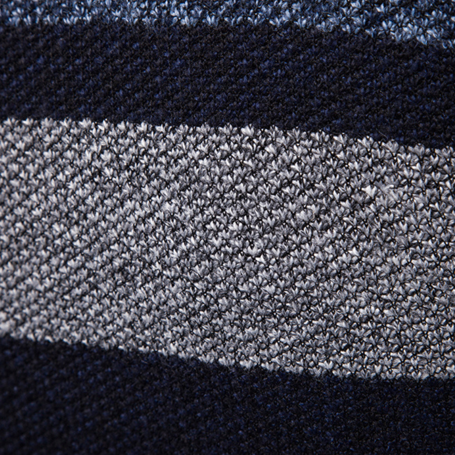 Mens Striped Slim Fit Knitted Cardigan - Edward Fraiser