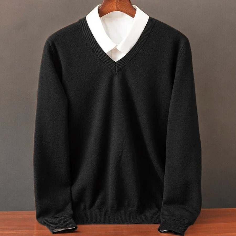 Olympia Cashmere V-Neck Sweater - Edward Fraiser