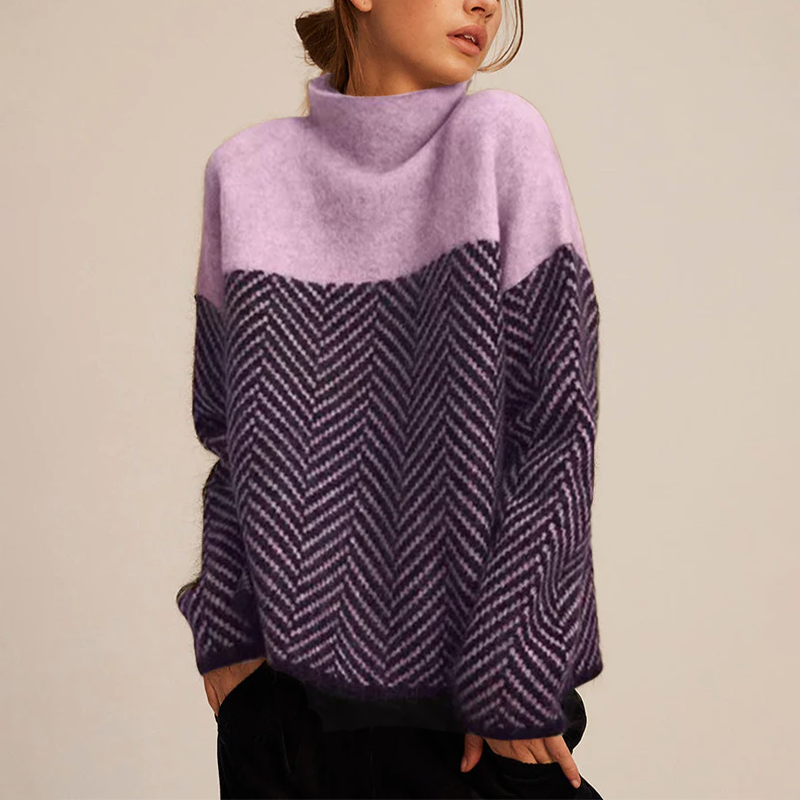 Amiyah Loose-Fit Knit Turtleneck