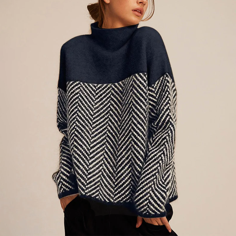 Amiyah Loose-Fit Knit Turtleneck