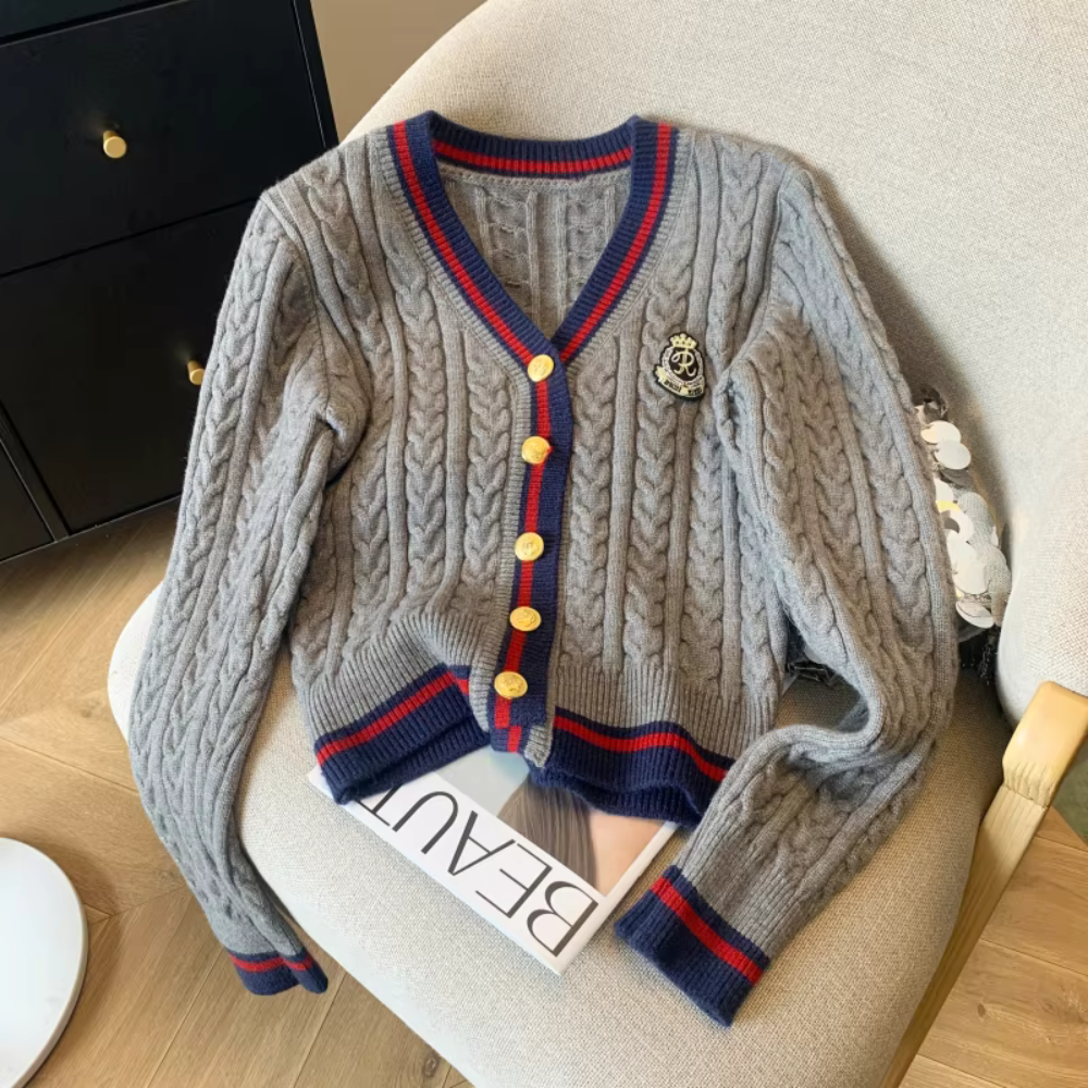 Clara Preppy Button Cardigan