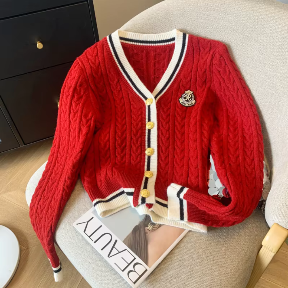 Clara Preppy Button Cardigan