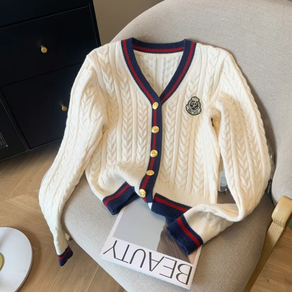 Clara Preppy Button Cardigan