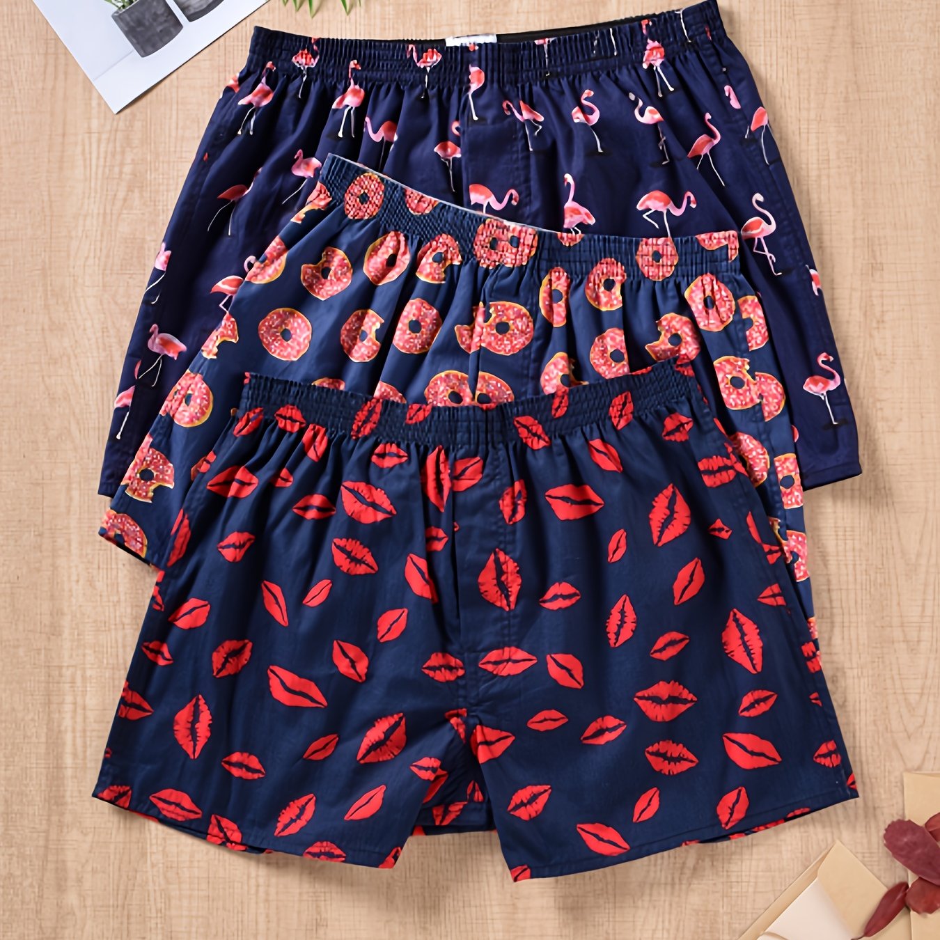 Set of 3 Men's Boxers made of 100% Cotton