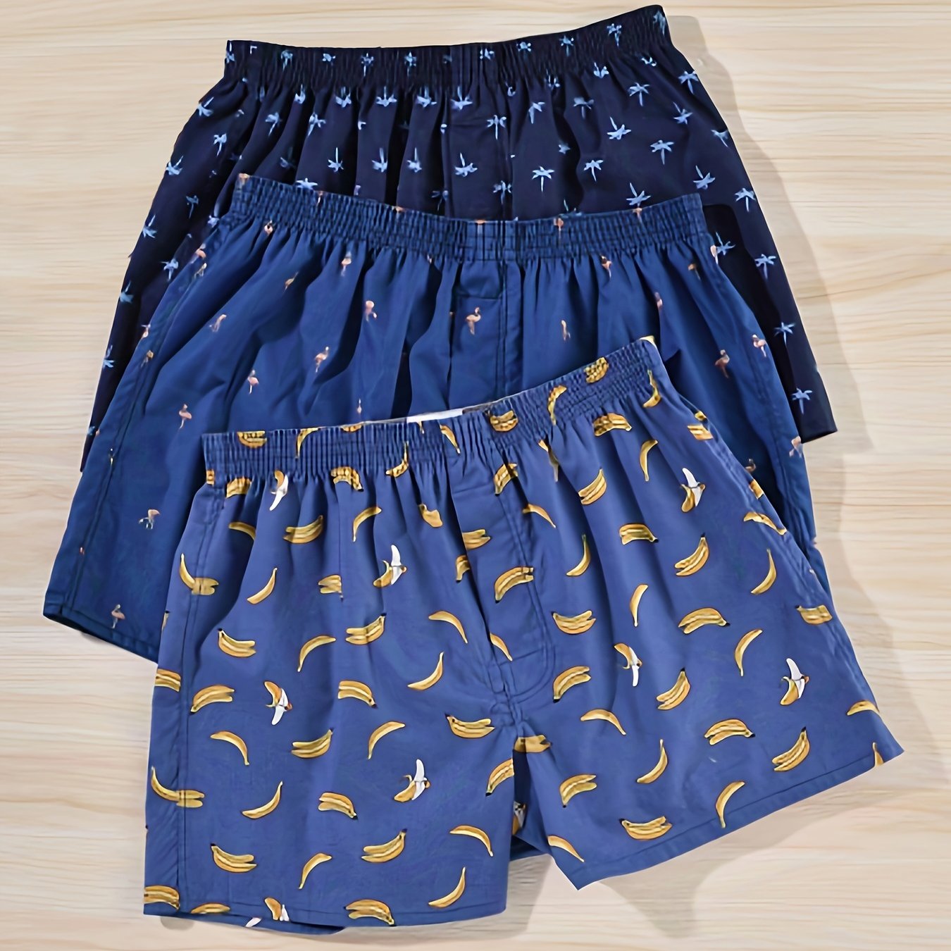 Set of 3 Men's Boxers made of 100% Cotton