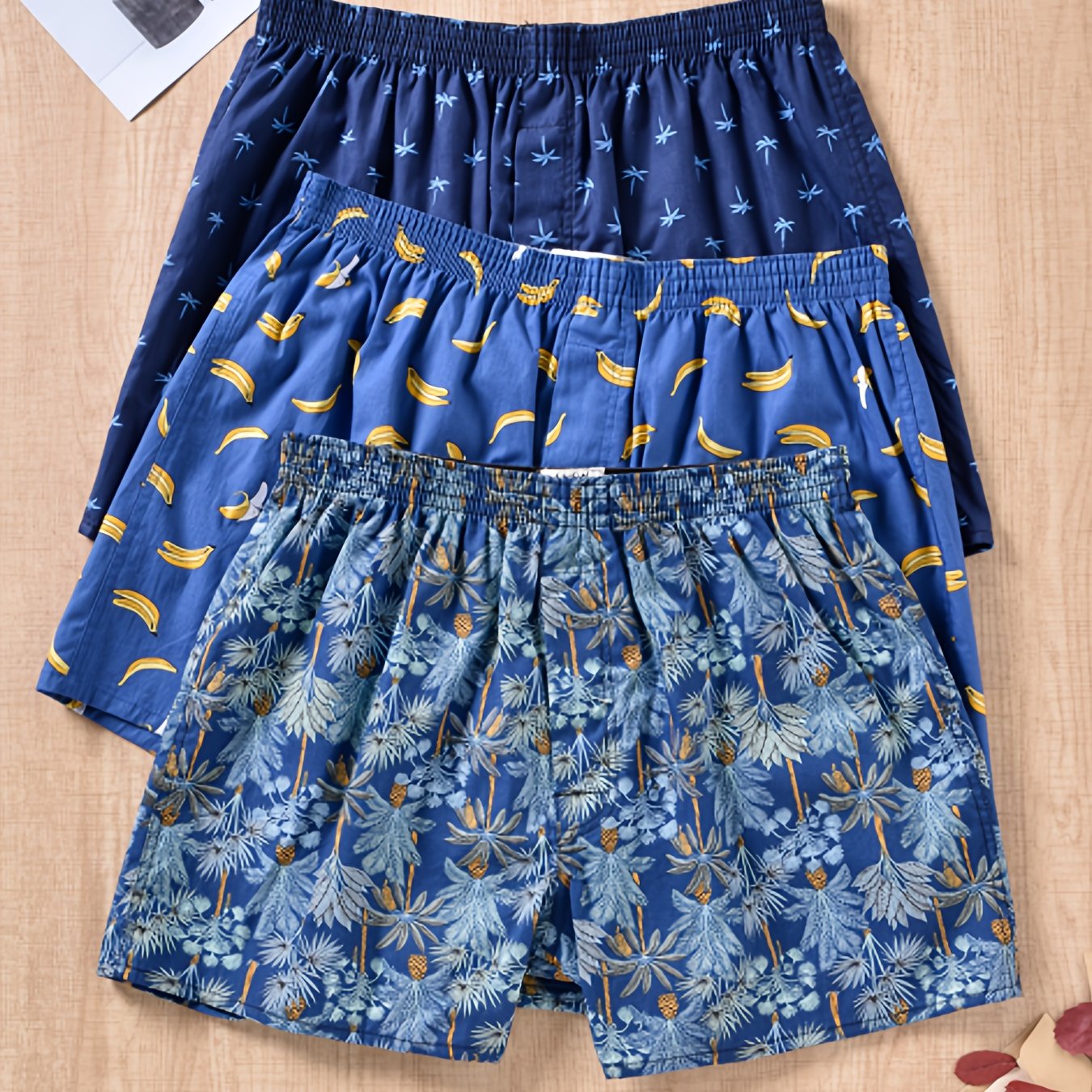 Set of 3 Men's Boxers made of 100% Cotton