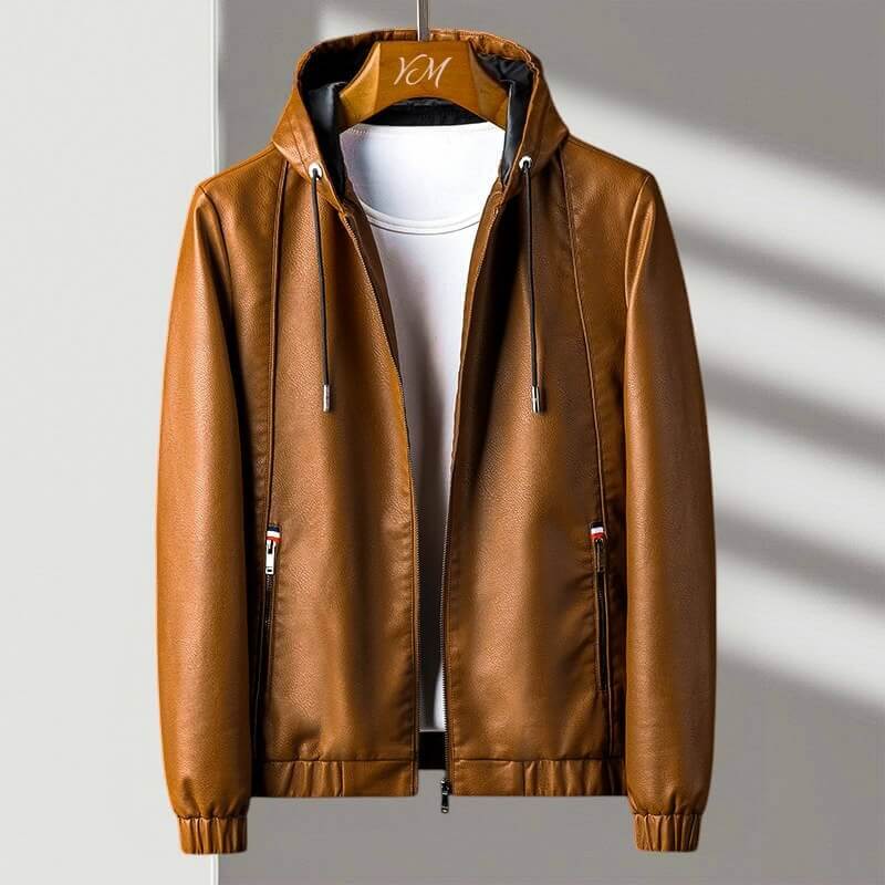 Turin Hooded Leather Jacket