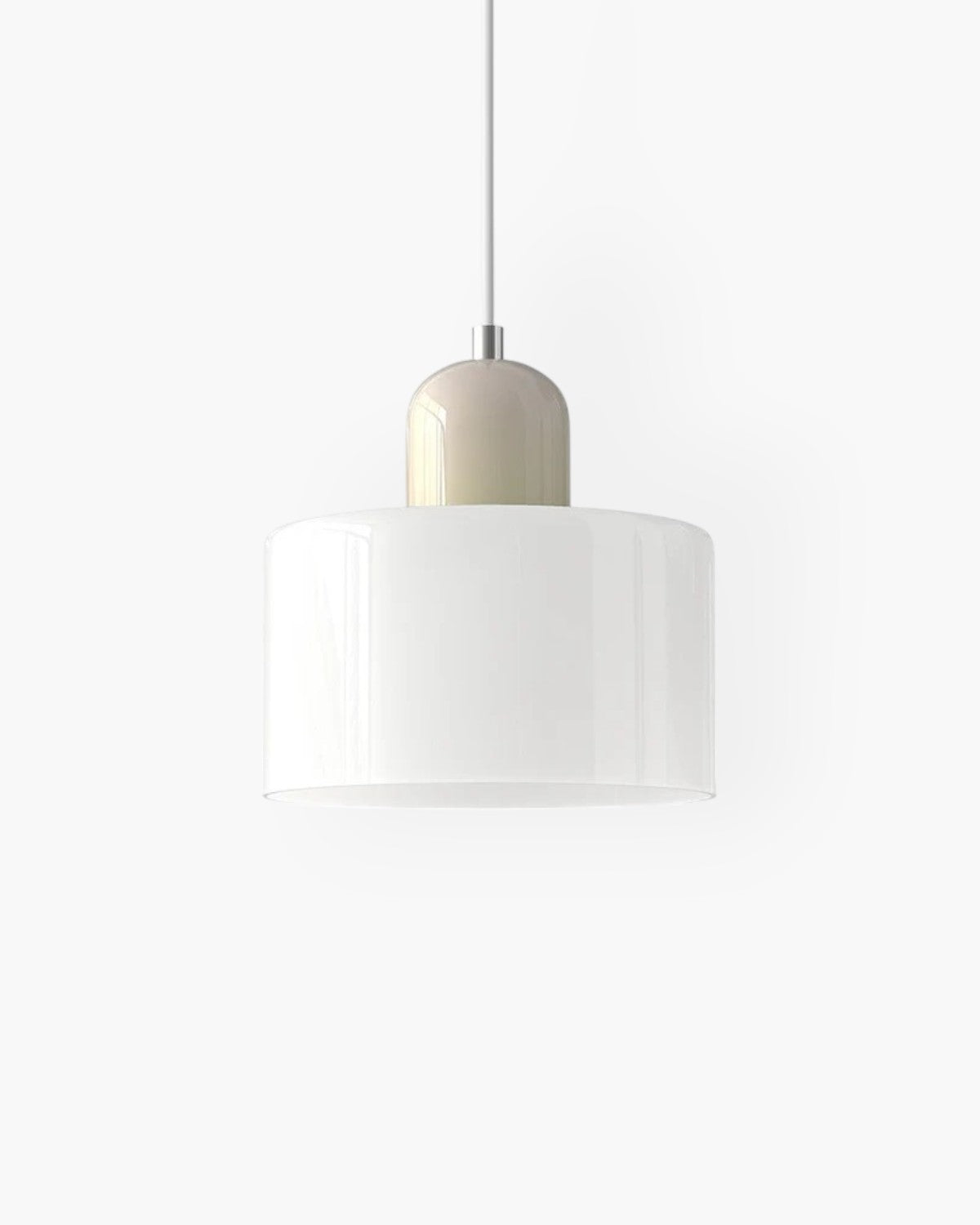 Glass Pendant Ceiling Light – Gloss Finish, Retro Dome Design