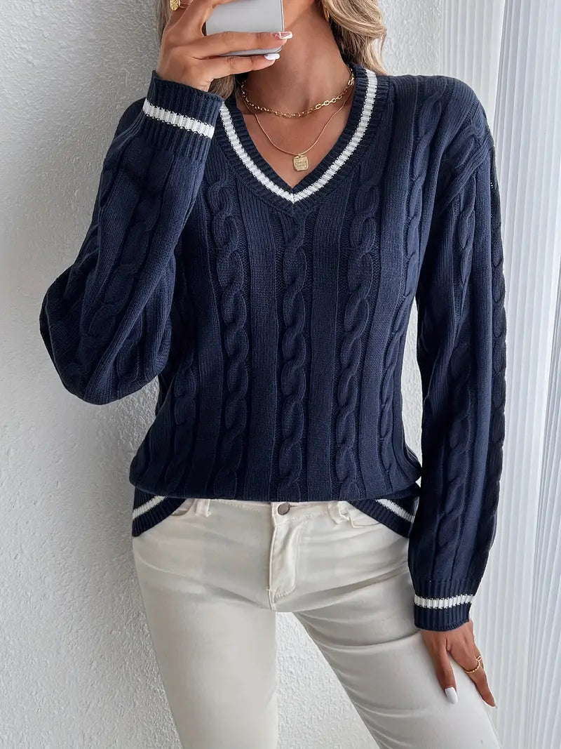 Isola Soft Knit V-Neck Sweater