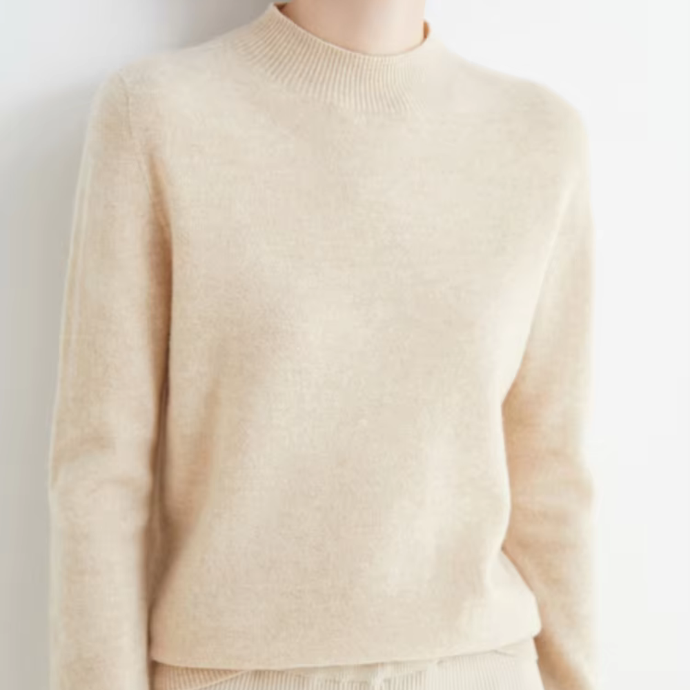 Maeva Wool Mock Neck Sweater